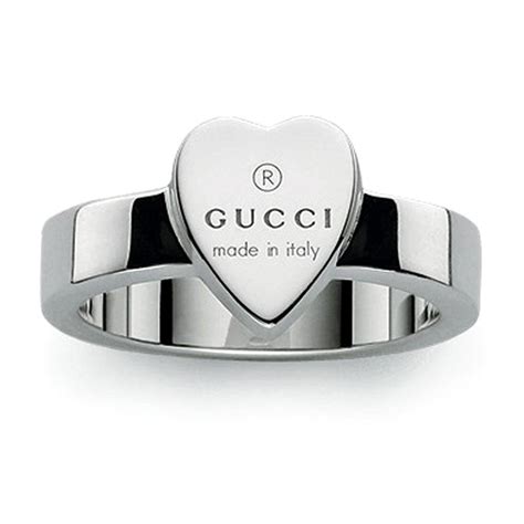 gucci diamond heart ring|gucci trademark silver heart ring.